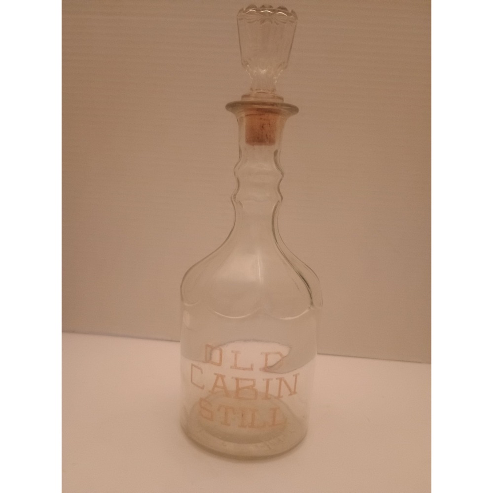Old Cabin Still Whiskey Vintage 1970's Back Bar Style Decanter Bottle